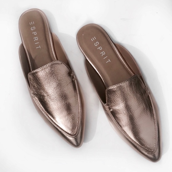 NIB Esprit rose gold Mules - Picture 3 of 8